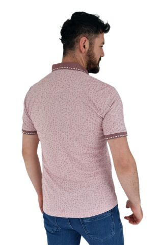 Erkek Polo Yaka Tişört R4230 BGL-ST02780 PEMBE - L