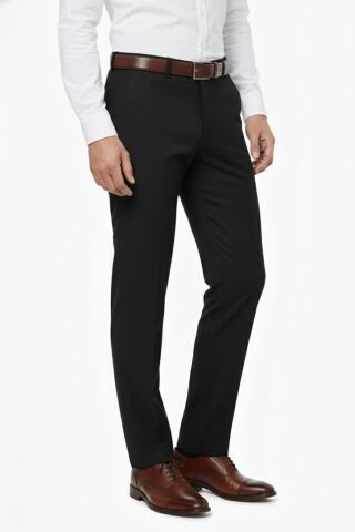 Erkek Regular Fit Klasik Pilesiz Kanvas Pantolon P1142 BGL-ST04795 SİYAH - 44