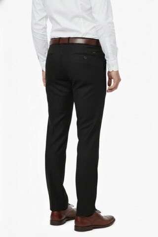 Erkek Regular Fit Klasik Pilesiz Kanvas Pantolon P1142 BGL-ST04795 SİYAH - 44