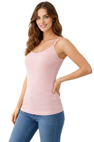 Kadın İp Askılı Renkli Bambu Atlet BGL-ST05188 PUDRA - S/M