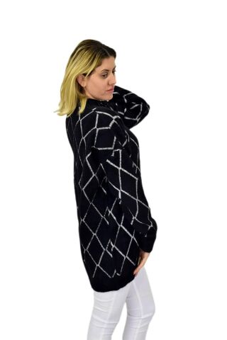 Kadın Triko Düğmeli Baklava Desen Hırka 5100 BGL-ST04068