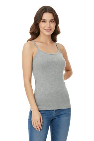 Kadın İp Askılı Renkli Atlet BGL-ST05183 GRİ - L/XL