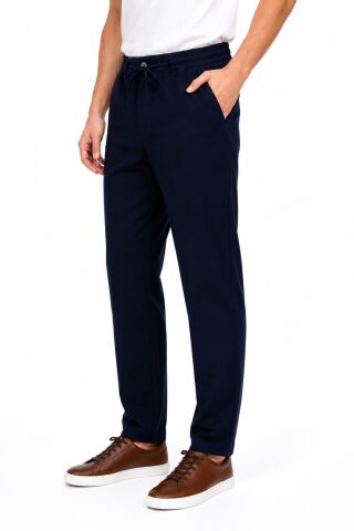 Erkek Beli Lastikli Jogger Pantolon Regular Fit BGL-ST05514 LACİVERT - M