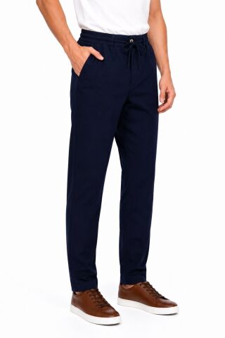 Erkek Beli Lastikli Jogger Pantolon Regular Fit BGL-ST05514 LACİVERT - M