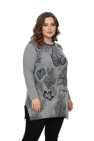 Kadın Yumoş Taşlı Baskılı Tunik BGL-ST05070