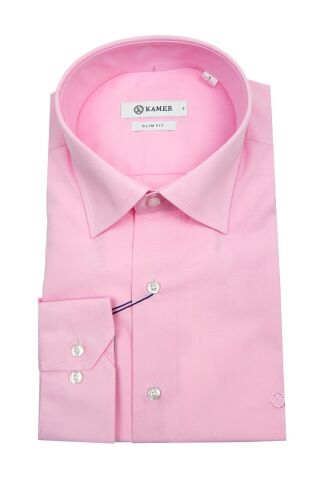 Erkek Slim Fit Gömlek 7004 007004 MOR - S
