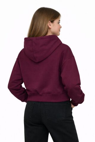 Kız Çocuk Kapüşonlu Sweatshirt BGL-ST05274 MÜRDÜM - 16 YAŞ