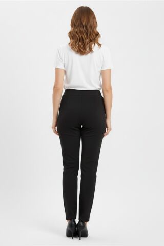 Kadın Beli Lastikli Çima Dikişli Cepli Kumaş Pantolon BGL-ST04818