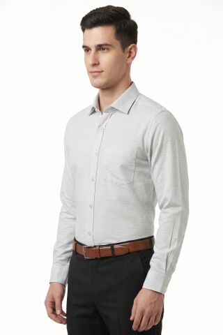 Erkek Büyük Beden Klasik Tek Cepli Uzun Kol Gömlek 4047 BGL-ST05528 YEŞİL - 4XL