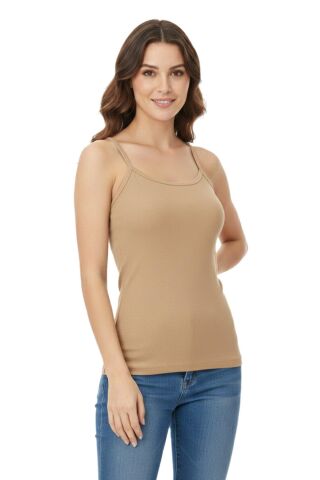 Kadın İp Askılı Renkli Atlet BGL-ST05183 TEN - L/XL