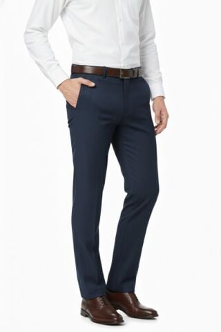 Erkek Regular Fit Kumaş Pantolon Likra Kumaş BGL-ST05040 LACİVERT - 50