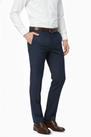 Erkek Regular Fit Kumaş Pantolon Likra Kumaş BGL-ST05040 LACİVERT - 48
