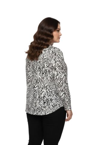 Kadın Düğmeli Modelli Bluz BGL-ST05119 TAŞ - 54