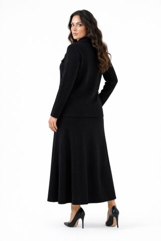 Kadın Fermuarlı Bluz Etek Takım BGL-ST05425