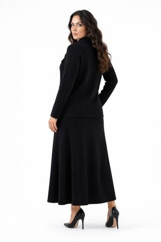 Kadın Fermuarlı Bluz Etek Takım BGL-ST05425