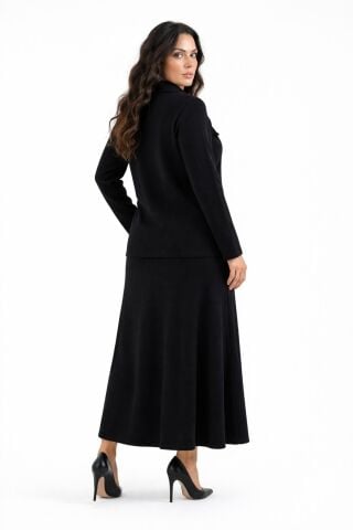 Kadın Fermuarlı Bluz Etek Takım BGL-ST05425