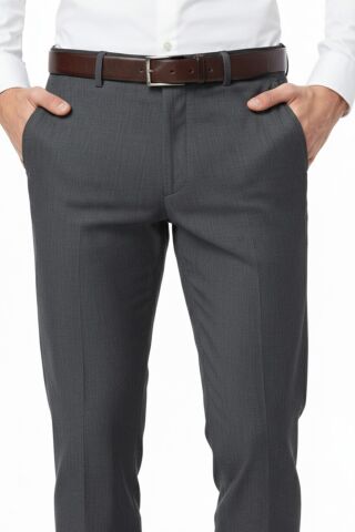 Erkek Regular Fit Kumaş Pantolon Likra Kumaş BGL-ST05040 FÜME - 44
