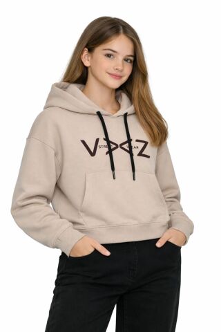 Kız Çocuk Kapüşonlu Sweatshirt BGL-ST05274 TAŞ - 8 YAŞ