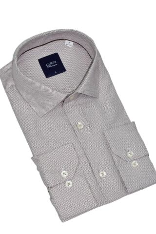 Erkek Klasik Tek Cepli Uzun Kol Gömlek 4054 BGL-ST05496 BEJ - XL