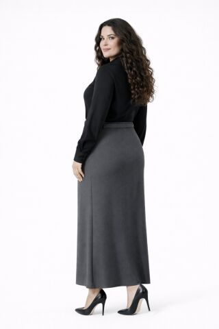 Kadın Uzun Kalem Etek BGL-ST05420 FÜME - 50