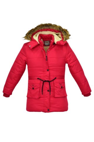 Kız Çocuk Kapüşonlu Mont BS-2022