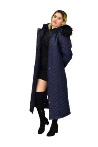 Kadın Kapitone Kapüşonlu Uzun Mont BGL-ST04060