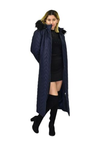 Kadın Kapitone Kapüşonlu Uzun Mont BGL-ST04060