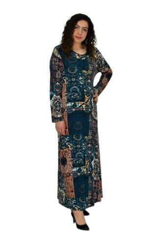 Kadın Uzun Kol Likralı Viskon Elbise BGL-ST04673