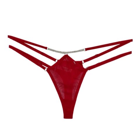 Kadın Zincirli Taşlı Fantazi Külot 7027 BGL-ST04363 KIRMIZI - M/L