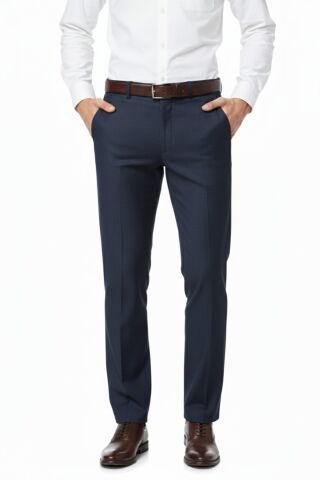 Erkek Regular Fit Kumaş Pantolon Likra Kumaş BGL-ST05040 LACİVERT - 52