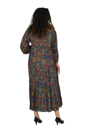 Kadın Empirme Uzun Kol Elbise BGL-ST04670