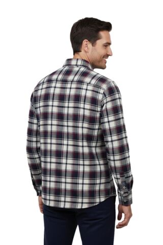 Erkek Kışlık Tek Cep Klasik Gömlek BGL-ST04989 BORDO - XL