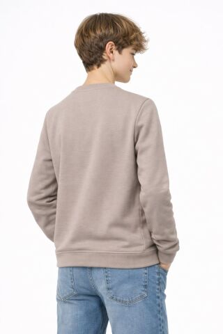 Erkek Çocuk Sweatshirt BGL-ST05228 BEJ - 16 YAŞ
