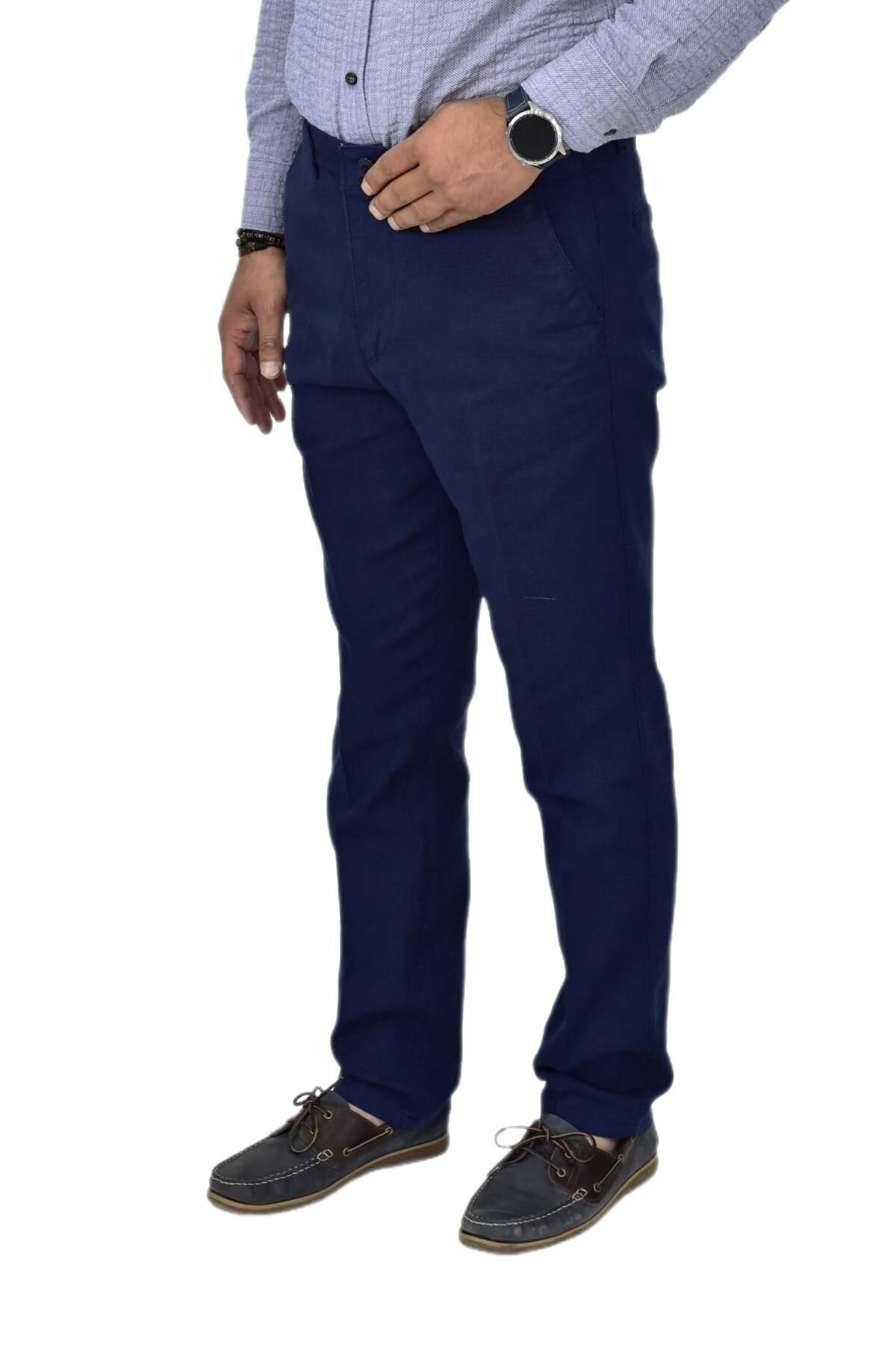 Erkek Kanvas Yazlık Pantolon Klasik 1291 BGL-ST04604 LACİVERT - 50
