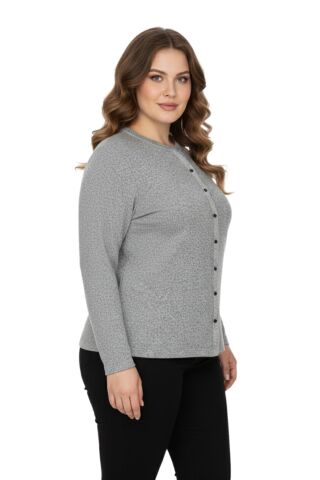 Kadın Yumoş Düğmeli Modelli Bluz BGL-ST05136 GRİ - 54