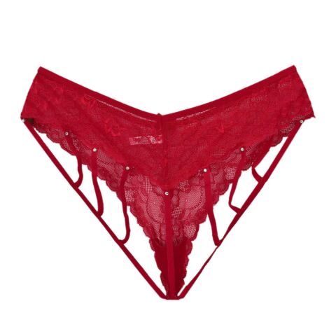 Kadın Ön Güpürlü Arka İp Fantazi Külot 7024 BGL-ST04364 KIRMIZI - M/L