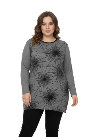 Kadın Yumoş Taşlı Baskılı Tunik BGL-ST05071