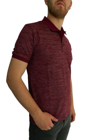 Erkek Polo Yaka Jakarlı Tişört Bgl-st01052 İNDİGO - L
