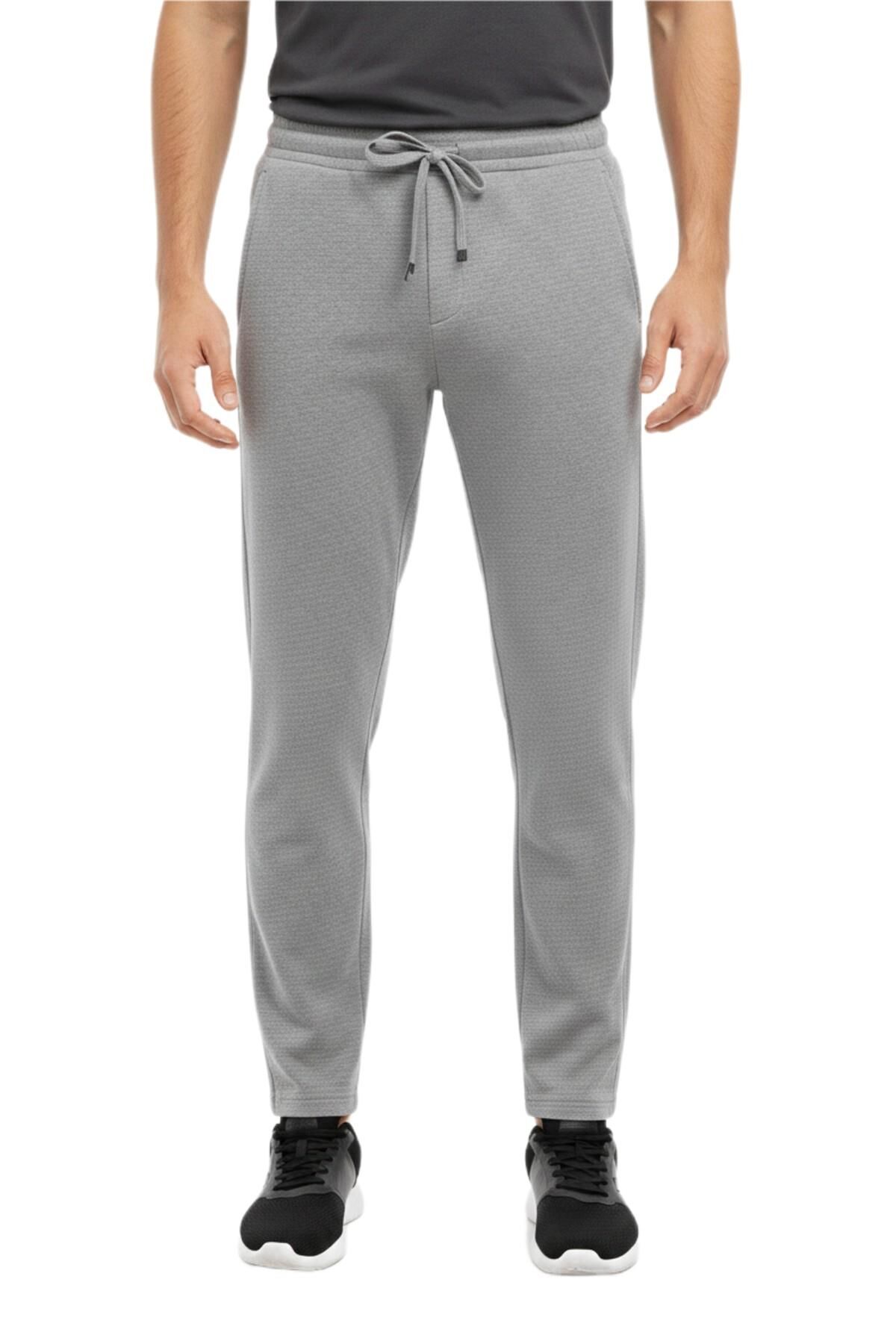 Erkek Beli Lastikli Jogger Pantolon Regular Fit BGL-ST05194 GRİ - 2XL