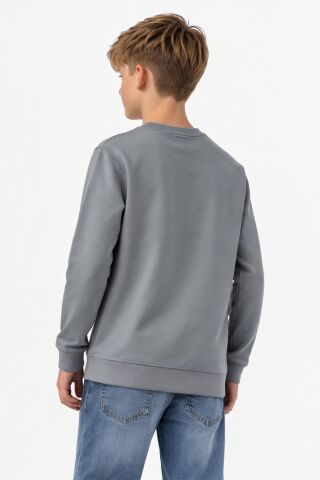 Erkek Çocuk Sweatshirt BGL-ST05228 GRİ - 14 YAŞ