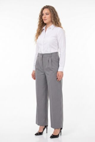 Kadın Pileli Bol Pantolon BGL-ST04352