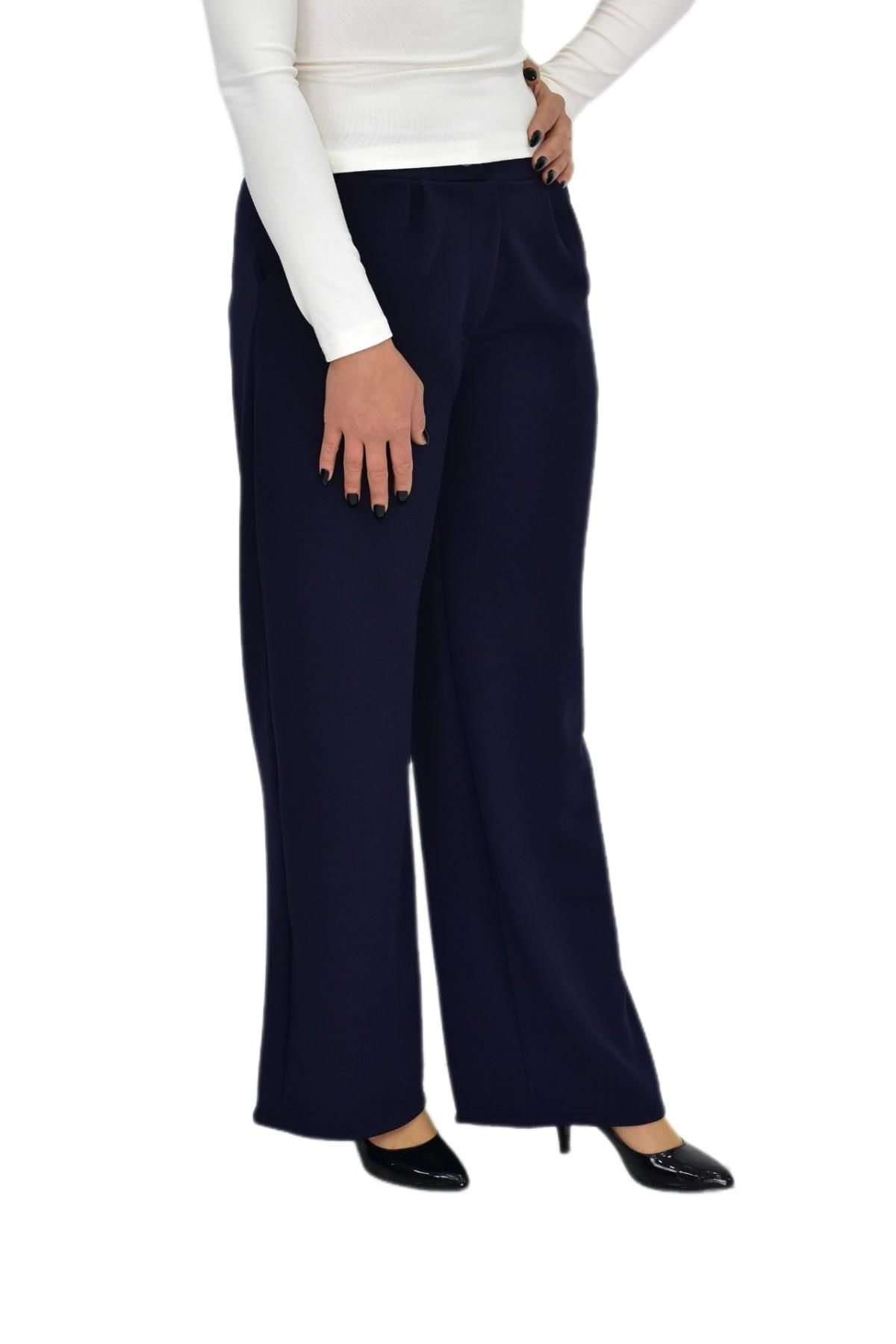 Kadın Pileli Bol Pantolon BGL-ST04352