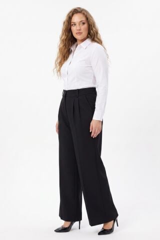 Kadın Pileli Bol Pantolon BGL-ST04352