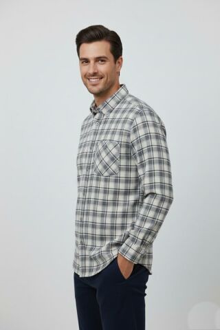 Erkek Kışlık Tek Cep Klasik Gömlek BGL-ST04990