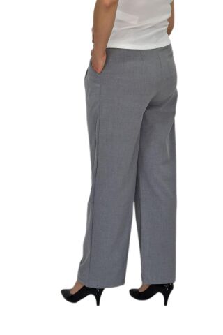 Kadın Pileli Bol Pantolon BGL-ST04352 A.GRİ - S