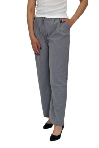 Kadın Pileli Bol Pantolon BGL-ST04352 A.GRİ - M