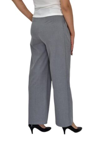 Kadın Pileli Bol Pantolon BGL-ST04352 A.GRİ - M