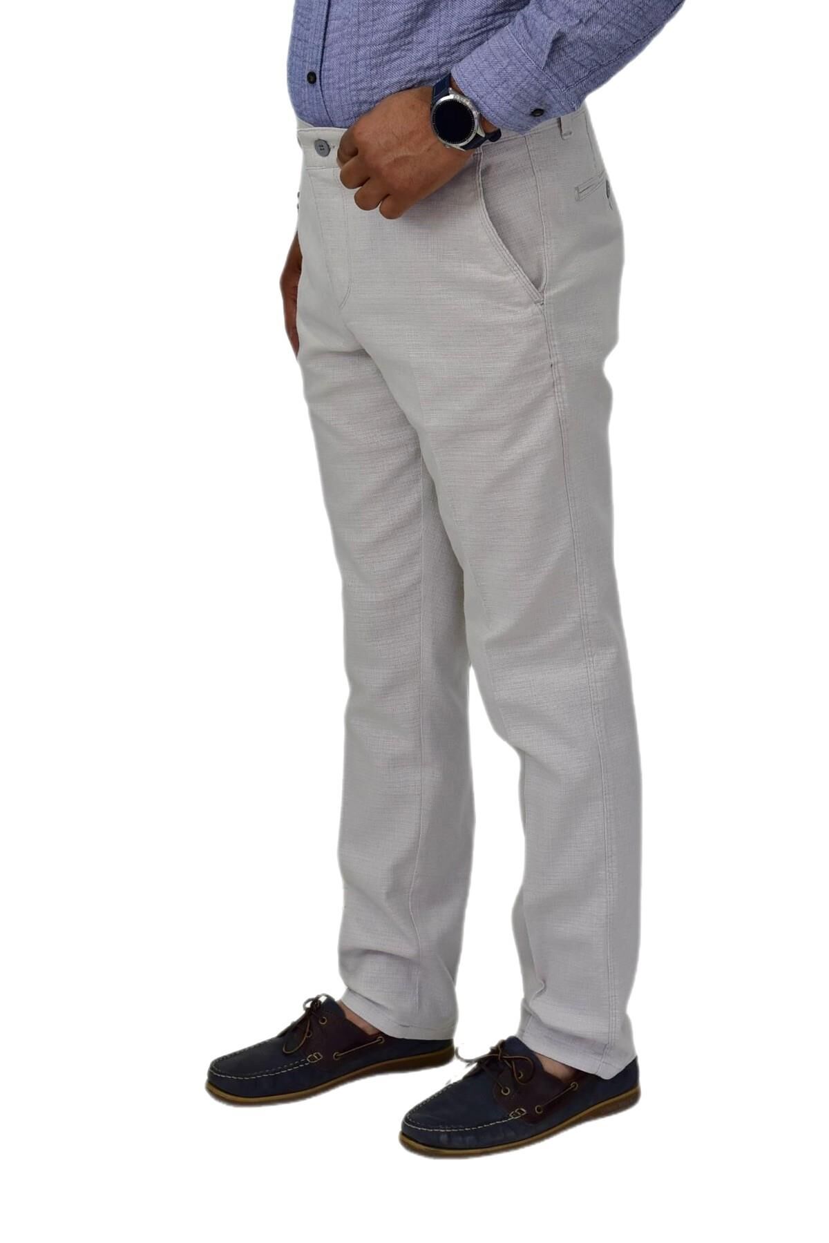 Erkek Kanvas Yazlık Pantolon Klasik 1291 BGL-ST04604 TAŞ - 50