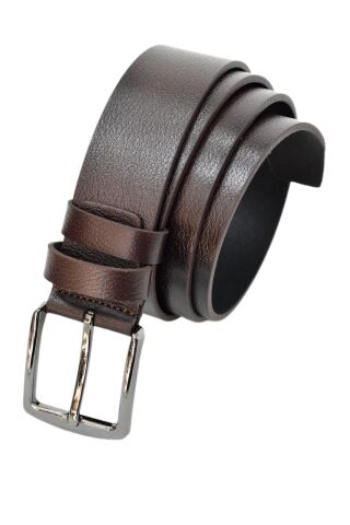 Erkek Kahverengi Hakiki Deri Kemer Jeans İçin DYN12530-2