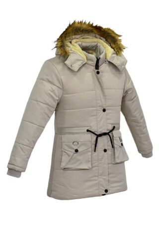 Kız Çocuk Kapüşonlu Mont BS-2022 TAŞ - 12 YAŞ
